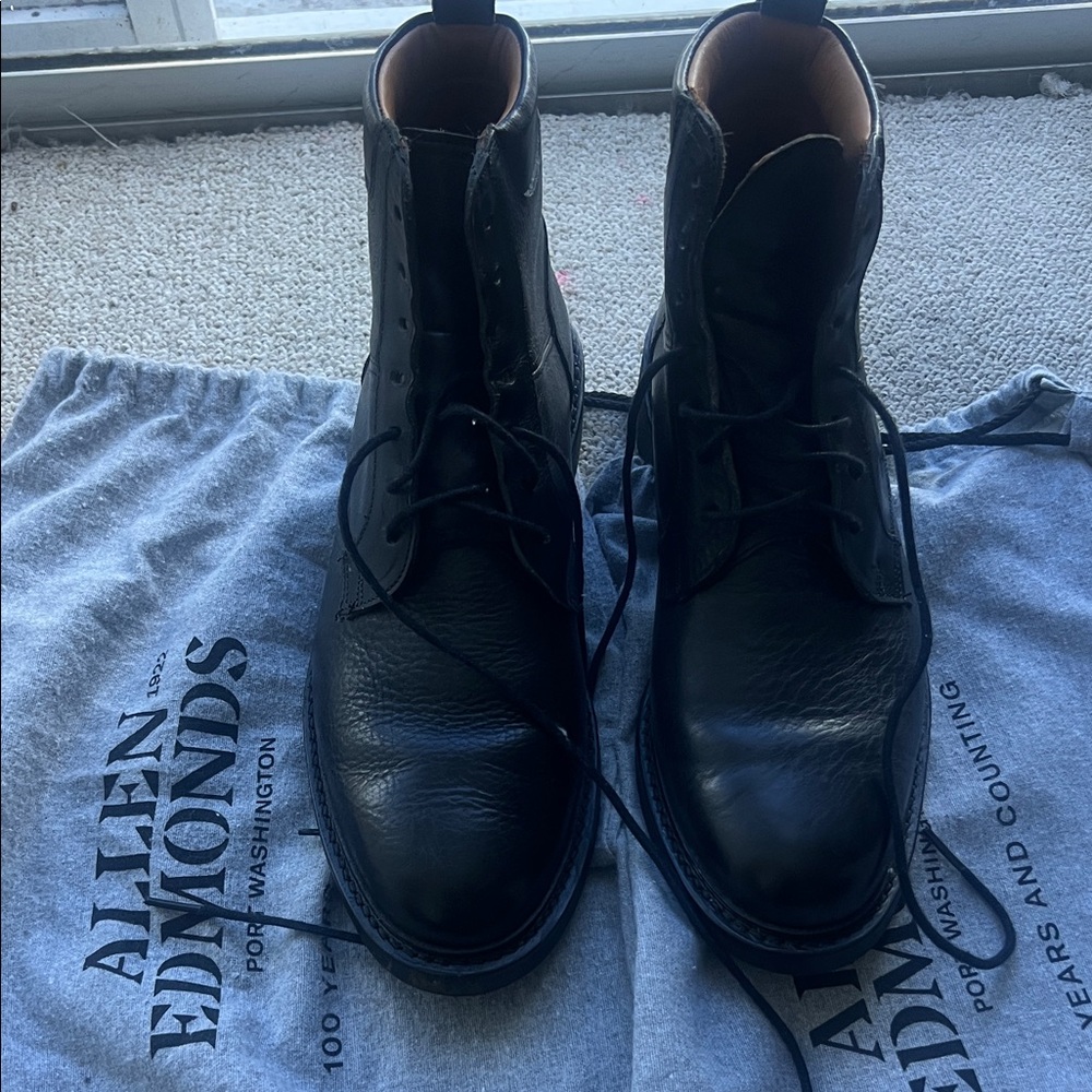 Allen Edmonds Black Leather Men's Boots